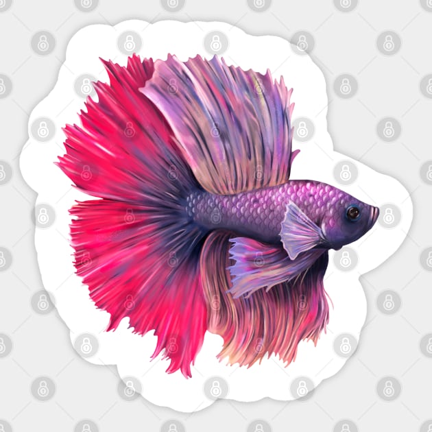 Fighting fish Sticker by Maison de Kitsch